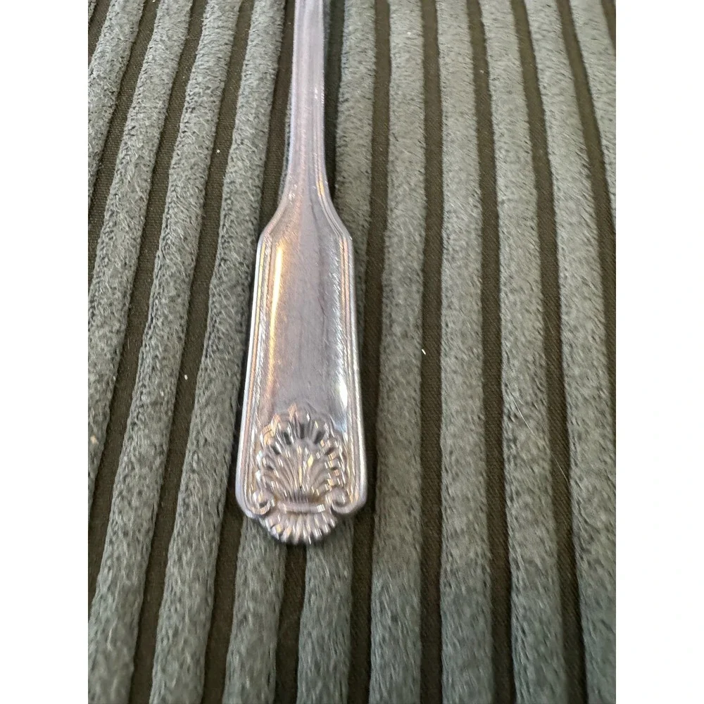 Revere Ware Stainless Korea Serving Spoon Ornate Handle Shell‎ Design
